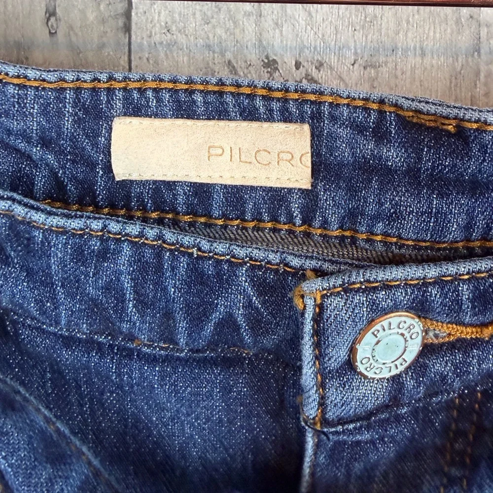 Anthropologie Pilcro Ultra High Rise Relaxed Pull On Jeans Tie Waist Size 29.